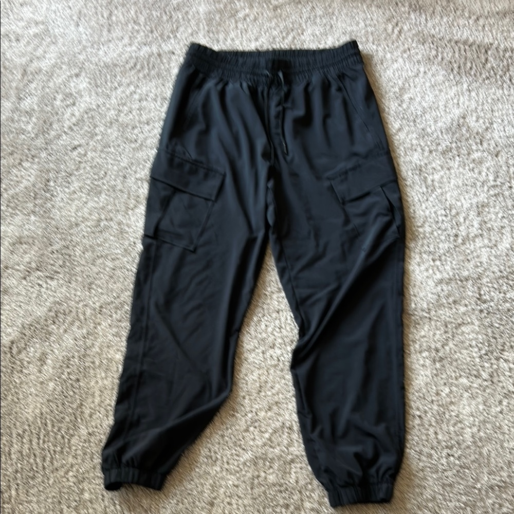 Black Cargo Jogger Pants